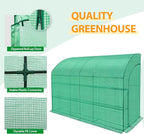EAGLE PEAK 3 Tier Lean to Portable Greenhouse, Heavy-Duty Indoor & Outdoor Garden with Wire Shelves, 2 Roll-Up Zipper Doors, Easy Assembly, 120"x60"x84" Clear/Green PE Cover