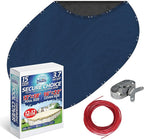 Winter Swimming Pool Cover for 12 ft x 18 ft Aboveground Oval Pool Size, Secure Choice Series, Solid Material, Color - Cobalt Blue, Pool Cover Choice 271218-4CHOICE