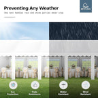 MFSTUDIO 16x32 Party Tents, Outdoor Heavy Duty Tents for Parties with Removable Sidewalls, Canopy Events Tent Shelter for Outdoor Wedding Birthday Backyard, White