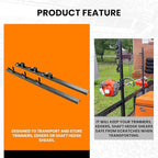 ECOTRIC 3 Place Weed Eater Rack Carrier Mount On Landscape Truck Trailer Enclosed Trimmer Rack Holder w/Lock Pair Steel Lockable
