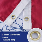 Bradford Wyoming State Flag 3x5 feet Outdoor, 3 Ply Polyester Double Sided WY Wyoming Flags Heavy Duty State of Wyoming with 2 Brass Grommets