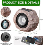 Solar Rock Lights Outdoor, 4 Pack Solar Spotlights Outdoor Waterproof Super Bright Rock Light, Adjustable Light Angle Landscape Rocks for Decks Yard Pathway Walkway Patio Lawn