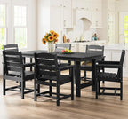 SERWALL Patio Dining Chair Set of 2, Black