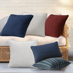 Sunbrella Decorative Outdoor Water Repellent Throw Pillows with Inserts, Set of 4, 18" x18" Pillows for Patio, Backyard, Bed, Couch, and Patio Furniture, Specrtum Pebble