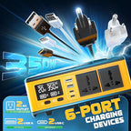 350W Power Station Compatible with Dewalt: LIVOWALNY Portable Generator DC 20V to AC 110-120V Power Inverter Battery Adapter Phone Charger 2 USB-A & 2 Type-C & 2 AC Outlet & 7 Colors RGB Light