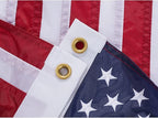 Homissor American Flag 16x24 Boat Small US Flags Outdoor Heavy Duty Embroidered Stars USA 1.3x2Ft Banner Sewn Stripes Indoor with 2 Brass Grommets
