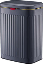 2.11Gallon 8L Carbon Steel Trash Can Door Compost Bin Wall Mounted 2 Ways Sliding Lid Compost Bin Countertop Kitchen Hanging Cabinet Door Trash Bin Metal Garbage Bin Cubo de Basura Grey