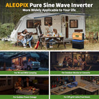 2000 Watt Inverter 12V DC to 110V/120V AC, Pure Sine Wave Inverter for Truck/RV/Home/Solar/Off-Grid, Surge 4000W Pure Sine Power with 2 AC Sockets, 5V 3.4A USB, Digital Display, Remote Controller