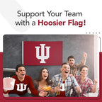 Indiana Hoosiers College Sports Printed Flag - NCAA Licensed - Nylon - School Banner (Red) (3' x 5')