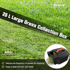 Electric Lawn Mower, 13" Corded Lawnmower with 10 Amp Copper Motor, 6.6-Gallon Grass Collection Box & 3-Position Heights, Push Lawn Mower Electric De-thatcher for Garden & Farmyard (Green)