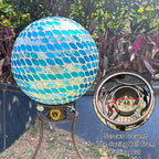 Gazing Globe Stand, Metal Gazing Ball Holder with Flower Planter Base, Vintage Gazing Ball Display Stand for 8-9 Inches Garden Gazing Globes, Indoor, Outdoor, 11 "D x 24 "H