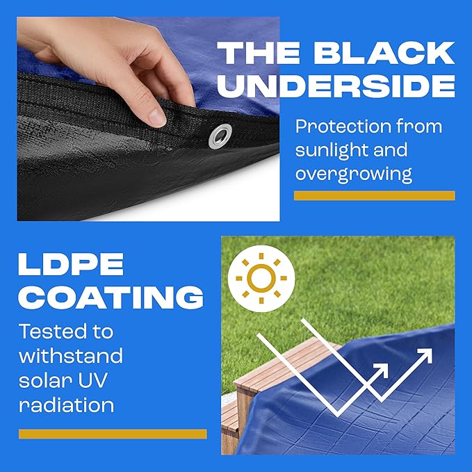 Yankee Pool Cover for Oval Pool | 15 x 30-ft | Oval Winter Pool Cover for Above Ground Pools | Extra Thick & Durable, UV-Resistant | Above-Ground Pool Protection