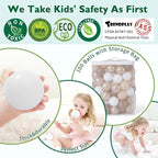 TRENDPLAY Plastic Balls for Ball Pits 2.2 Inch, Pack of 50 100 200 500 Hollow Balls, Perfect for Toddler Baby Pools,Party,Festival Decoration