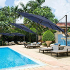 HOTIME10ft Patio Umbrella Cantilever Umbrella - Upgrade and Intensify - with 360 Rotation and 5 Angles Adjustment - Aluminum Offset Pool Umbrella Square Outdoor Umbrellas for Patio Garden Deck