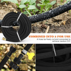 Soaker Hose 100 FT for Garden with 1/2" Diameter Irrigation Hose Save 70% of Water Solid Brass Interface Eminently Suitable for Lawn and Garden Bed Cover