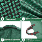 2 Pack 16 Gallon Reusable Yard Waste Bags Heavy Duty Lawn and Leaf Bags Yard Waste Container Garden Grass Bags
