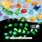 56pcs Mini Ocean Resin Animals Tiny Sea Animals Figurines Marine Miniature Plastic Animals Aquarium Ornaments Decorations for DIY Fish Tank Potted Micro Fairy Garden Dollhouse