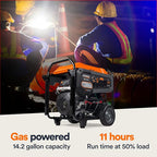 Generac 19,300 Starting Watt Portable Gas Generator - Electric Start - Home Backup or RV Ready - Heavy Duty Frame - Quiet, Long Runtime, Emergency Power - 49-State Compliant