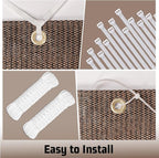 SUNNY GUARD Shade Cloth 6x12 FT Sun Shade Screen Fabric Shade Cover Tarp with Grommets for Pergola Backyard Garden, Brown