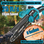 8 Inch Electric Chainsaw Cordless With Auto Oiler, Seniors Friendly Batteries Powered Hand held Chain saw Kit, Automatic Chain Tensioning & Auto Oiler For Tree Branches, Courtyard, And Garden