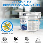 Pro-Grade Chlorine Pool Shock, 68% Cal-Hypo Granular Sanitizer, Prevents Bacteria & Algae, Restores Crystal Clear Water - Shock Treatment, Swimming Pool Chemical - 25Lb
