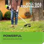 Greenworks PRO 16-Inch 80V Cordless String Trimmer, Battery Not Included ST80L00, Multicolor