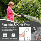 SPECILITE 50ft 304 Stainless Steel Garden Hose Metal, Heavy Duty Water Pipe with Nozzles for Yard, Outdoor - Flexible, Never Kink & Tangle, Puncture Resistant (Sliver)