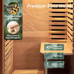 Far Infrared Sauna 1120W 110V, Low EMF Infrared Sauna with Red Light Therapy, Carbon Fiber Infrared Saunas 1 Person W/Bluetooth Speakers/Control Panel for Basement/Home Gym/Bathroom