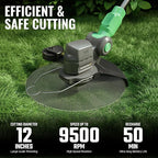 WORKPROX 12inch 20V String Trimmer, 4.0Ah Li-Ion Battery Powered Grass Cutter with Auto Line Feed, 2 in 1 Lawn Edger and Weed Trimmer with 2Pcs Grass Trimmer Spool Line