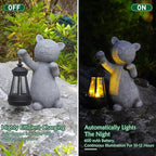 Statues for Garden Decor，Solar Cat Outdoor Statues Outside Decor for Yard Art Lawn Ornaments Porch Patio Balcony Hoe House - Birthday for Grandma Mom Women