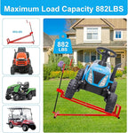Lawn Mower Lift Jack, Lifting Platform 882 Lbs Capacity Telescopic Maintenance Jack with Manual Handle and Power Tool Extension Handle, Ride on Lawn Mower for Garden Tractors & Riding Lawn Mower