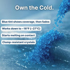 Thawtful Blue Ice & Snow Melt – Snow Melt, Rock Salt, Driveway & Sidewalk Salt for Ice, Blue Granular Rock Salt, Melts to −16°F (−27°C) – Resealable Zip Bag (3 QUARTS - 6.4 lb.)