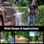 Cordless Pressure Washer, 900PSI Portable Power Washer, hidrolavadora portatil, 3.0Ah Battery Powered Pressure Washer with 6-in-1 Nozzle, Handheld Pressure Car Washer for Car/Yard/Garden