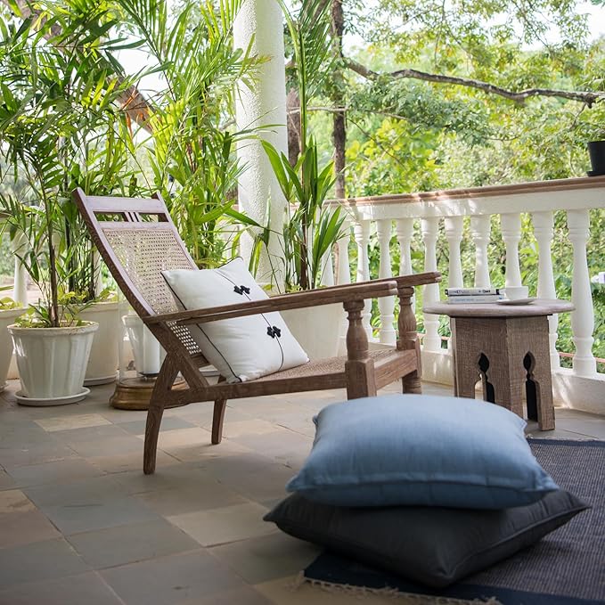 26 x 26 Outdoor Pillow Insert Large Throw Pillow Inserts Pack of 2 Water Resistant Patio Furniture Pillows Decorative Porch Couch Pillows Premium Square Sofa Pillow, White