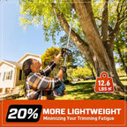 SENIX 26.5cc 4-Stroke Gas Pole Saw | No Oil Mixing | Fuel Efficient | 8-Inch Bar & Chain | Extension Pole up to 14 Ft | High Torque Power Pruner Pole Chainsaw for Tree Trimming & Limb Cutting