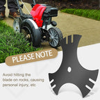 2 Pcs Universal 9" x 9" Edger Blade (1/2" Center Hole), 3-Side Edger Star Blade for Craftsman Walk Behind Edger, Mclane 2059, Also for Power Trim Edgers Tru-Cut Edgers King Lawn Edgers