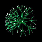 Alpine Corporation 16"H Indoor Holiday 3D Snowflake Hanging Ornament with LED Lights, Green , Christmas Decoration