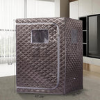 Smartmak Full Size Steam Sauna Tent, Portable Whole Body Home Spa Room, 1 or Two Person Large Space, Steamer NOT Included (47.28" x 35.46" x 63" Darkgrey)