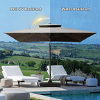 Domi 10x10ft Auto-Bloom Patio Umbrella - Outdoor Large Square Cantilever Umbrella, Heavy Duty Windproof Offset Aluminum Sun Shade with UV Protection for Beach, Pool, Balcony, Porch, Deck, Gray