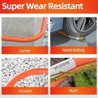 SPECILITE Garden Water Hose 75 ft x 5/8 in Heavy Duty, Flexible and Lightweight, Burst 600 psi, Kink-less Hybrid Rubber Pipe for Backyard, 3/4'' Brass Fittings, Orange