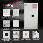 FireKing Platinum Flammable Safety Cabinet, Lab Chemicals Flammable Storage Cabinet, 60 Gallon Steel Safety Cabinets with Manual Door for Commercial, Industrial & Home Use, 34" x 34" x 65"