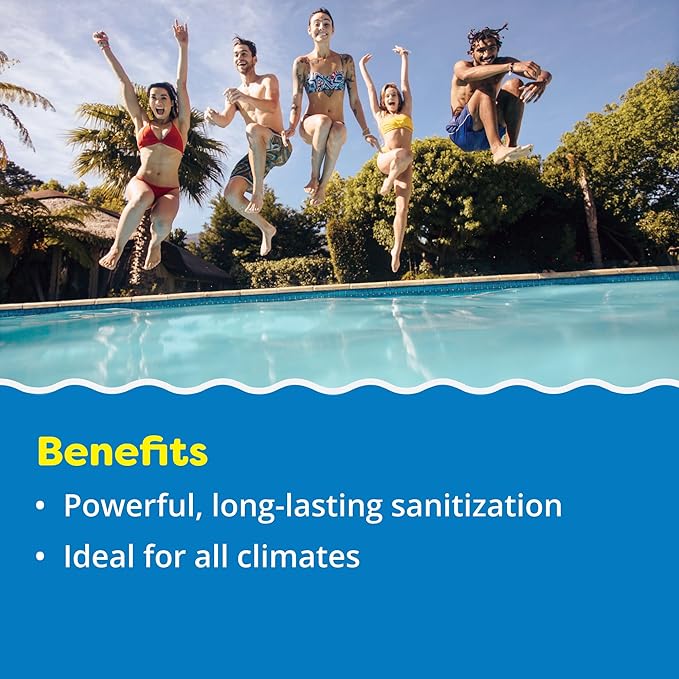 In The Swim Chlorine and Shock Bundle for Sanitizing Swimming Pools – Includes 25 Pound Bucket of 4-Inch Chlorine Sticks and 12 x 1 Pound Bags of 68% Cal-Hypo Pool Shock