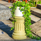 18-inch Tall Garden Pedestal Stand for Indoor & Outdoor Use – Heavy Duty Magnesium Oxide Plant Stand, Weatherproof Outdoor Pedestal for Sculpture, Flower Pots, or Decorative Column for Statues