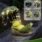 Garden Statues for Outside -Outdoor Statues and Sculptures,Outdoor Statue Decor for Yard, Unique Birthday Garden Gift for Ladies/Mom/Grandma (Frog Statue)