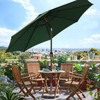 Blissun 9' Outdoor Patio Umbrella, Outdoor Table Umbrella, Yard Umbrella, Market Umbrella with 8 Sturdy Ribs, Push Button Tilt and Crank
