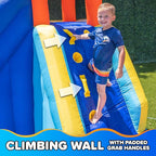 Sportspower™ Big Wave II Inflatable Water Slide Bounce House with Climbing Wall & Splash Pool, Ages 3-8, Heavy Duty, ASTM Certified, on Included Blower
