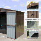 8.2x6.2ft Outdoor Storage Shed, Metal Steel Utility Tool Shed with Double Lockable Doors and Air Vents, Garden Storage for Backyard Patio Lawn