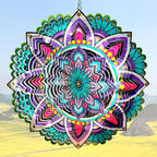 Hanging Wind Spinners for Yard and Garden Mandala Purple Star,Kinetic Wind Spinners Outdoor Worth Gift Christmas Decorations,12Inch Stainless Steel Wind Spinner for Outdoor&Indoor Decor