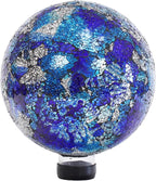 Echo Valley Blue/Aqua Gazing Globe, Hand Crafted Glass Globe, Outdoor Décor, 10 inch