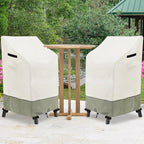 Adirondack Chair Cover 2 Pack, Heavy Duty Waterproof Outdoor Patio Chair Cover (30 W x 32 D x 46 H inches) Beige